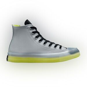 Converse Gray and Neon High-Top Sneakers